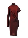 MAISON MARGIELA VISCOSE DRESS WITH ASYMMETRIC SLEEVES