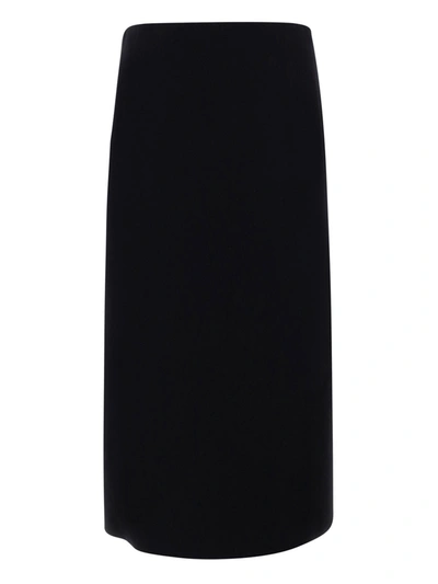 The Row Black Alumo Midi Skirt