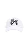 PALM ANGELS COTTON HAT WITH MONOGRAM
