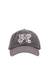 PALM ANGELS COTTON HAT WITH MONOGRAM