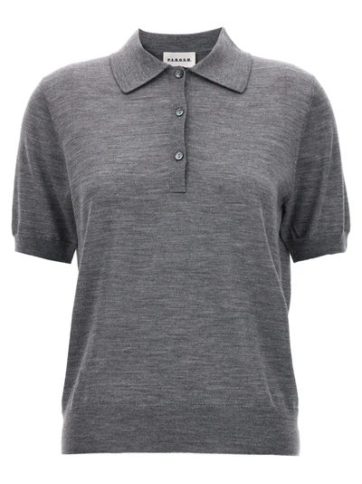 P.a.r.o.s.h . Knitted Polo Shirt In Grey