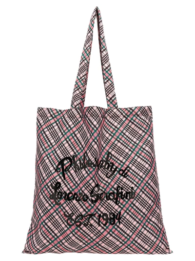 Philosophy Logo Print  Bag Clutch Multicolor In Brown