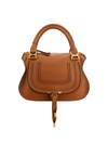 Chloé Marcie Small Double Carry Satchel Bag In Grained Leather
