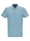 TOM FORD PIQUÉ COTTON  SHIRT POLO LIGHT BLUE