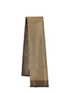 GUCCI LUREX SCARF WITH ALL-OVER GG MOTIF