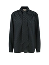Gucci Gg-jacquard Silk-crepe Shirt