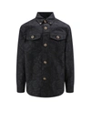 Versace Men's Tonal Barocco Jacquard Overshirt