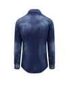 DSQUARED2 DENIM SHIRT WITH BLEACHED EFFECT