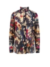 ISABEL MARANT ÉTOILE ORGANIC COTTON SHIRT WITH MULTICOLOR PRINT