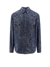 Etro Paisley Cotton & Linen Denim Overshirt