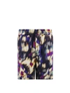 Isabel Marant Vataya Abstract Print Elastic Waist Shorts