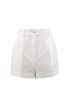 DOLCE & GABBANA COTTON BLEND SHORTS WITH ALL-OVER LOGO