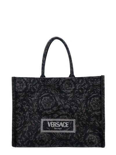 Versace Shoulder Bag In Black
