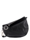 Burberry Woman Black Leather Knight Medium Shoulder Bag