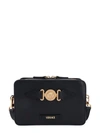 VERSACE LEATHER SHOULDER BAG WITH ICONIC FRONTAL MEDUSA