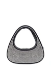 COPERNI SATIN SHOULDER BAG WITH ALL-OVER RHINESTONES