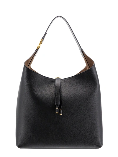 CHLOÉ LEATHER SHOULDER BAG WIH ICONIC METAL DETAIL