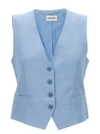 P.a.r.o.s.h Light Blue Single-breasted Waistcoat