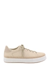 CHLOÉ LEATHER SNEAKERS WITH ROPE PROFILE