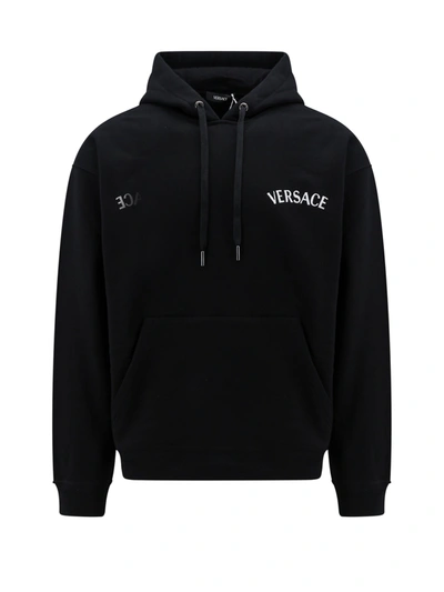 VERSACE COTTON SWEATSHIRT WITH ICONIC EMBROIDERY