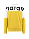 ISABEL MARANT ORGANIC COTTON SWEATSHIRT WITH FLOCKED LOGO