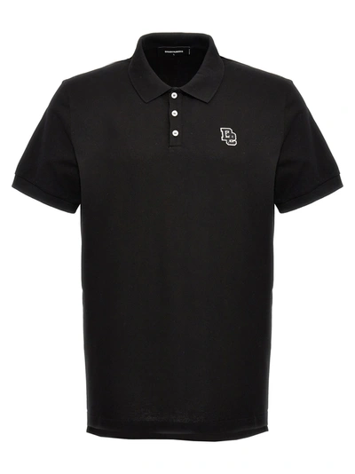 DSQUARED2 TENNIS FIT POLO BLACK