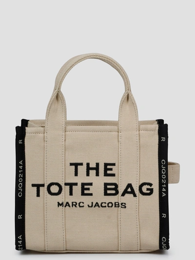 Marc Jacobs The Jacquard Small Tote Bag In Beige