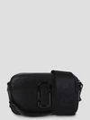 Marc Jacobs 'the Snapshot' Black Shoulder Bag With Metal Logo At The Front