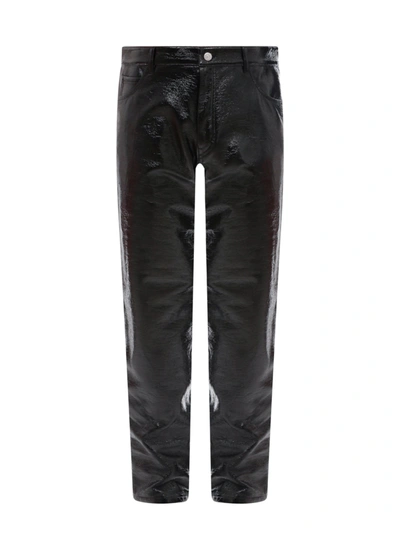 Courrèges Black Crinkled Trousers