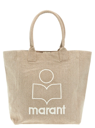 Isabel Marant Yenky Cotton Tote Bag In Beige