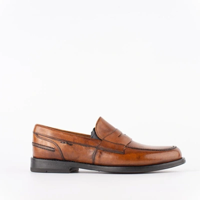 Alexander Hotto Smooth Brown Leather Candy Loafer