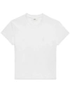 Ami Alexandre Mattiussi Ami Paris Logo-embroidered Cotton T-shirt In White