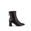 ANGEL ALARCON ANGEL ALARCON LEATHER ANKLE BOOTS WITH SQUARE TOE WIDE HEEL AND ZIPPER