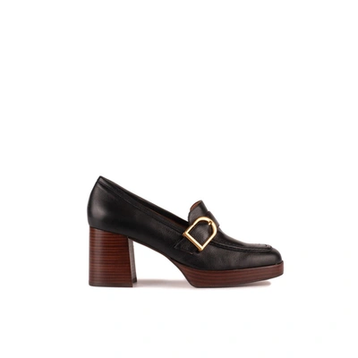 Angel Alarcon Loafer With Heel And Platform In Black