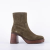 ANGEL ALARCON ANGEL ALARCON OLIVE SUEDE ANKLE BOOT