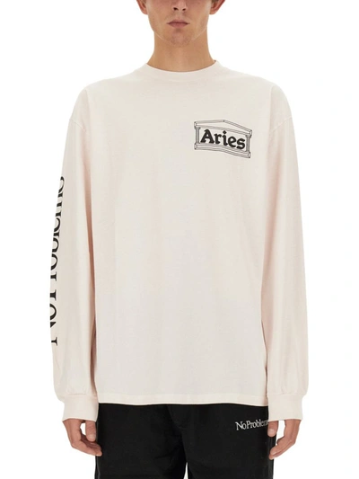 Aries Logo-print Sweater In White