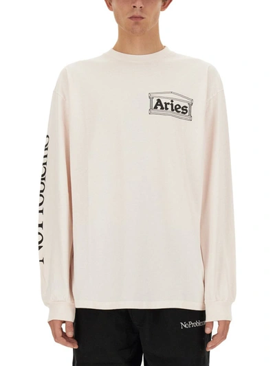 Aries Logo-print Jumper In White