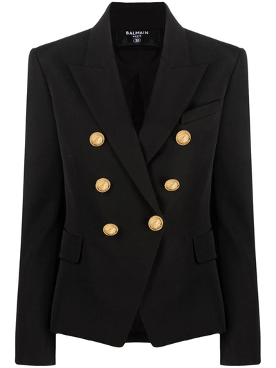 BALMAIN BALMAIN DOUBLE-BREASTED WOOL BLAZER