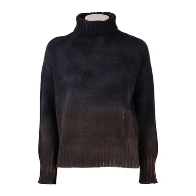 Base Airbrushed Shaded Turtleneck Jumper In Multicolor