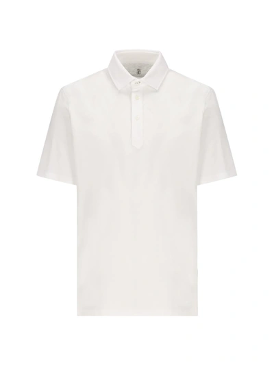 Brunello Cucinelli T-shirt And Polo In Off White+pearl