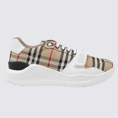 BURBERRY BURBERRY ARCHIVE BEIGE CANVAS NEW REGIS SNEAKERS