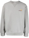Carhartt American Script Crewneck Sweatshirt In Grey