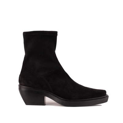 Copenhagen Texan Suede Ankle Boots In Black