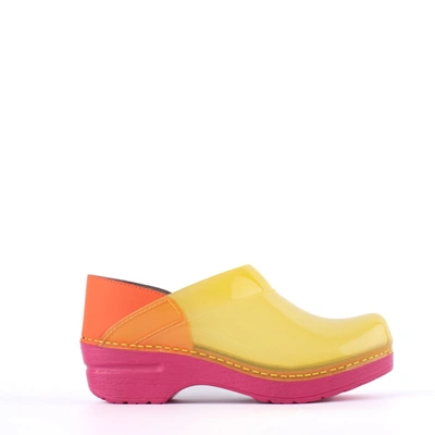 Dansko Yellow Translucent Rubberized Clog