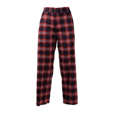 Department 5 Plaid Trousers In Multicolor