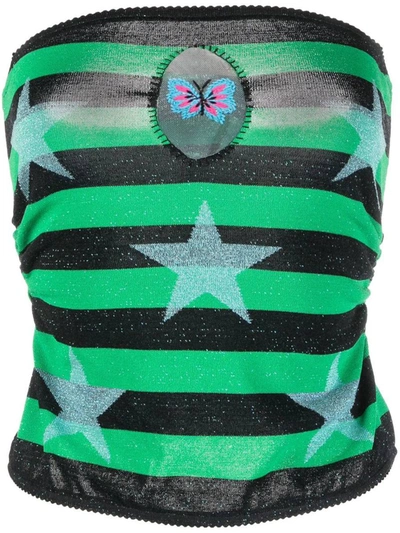 Cormio Star-print Off-shoulder Top In Multicolor