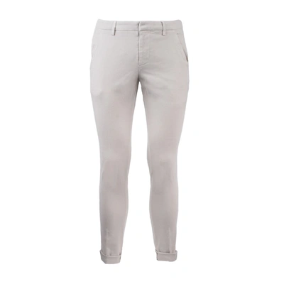 Dondup Gaubert Slim Pleat Pants In Cotton In White