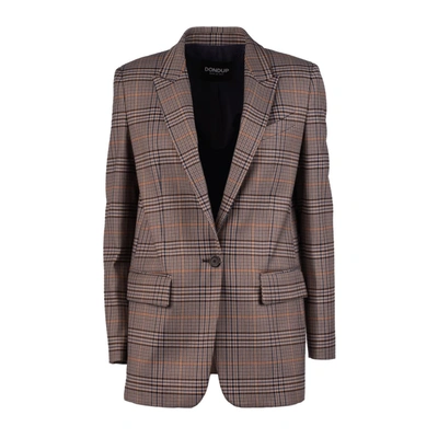 Dondup Prince Of Wales Single-breasted Blazer In Multicolor