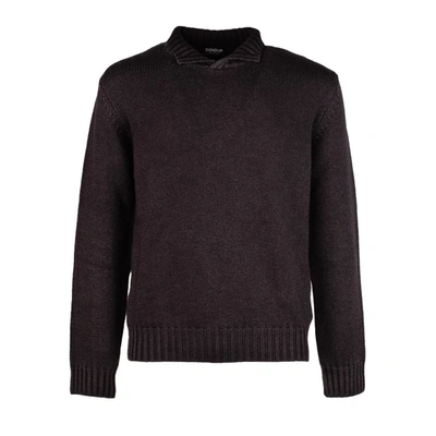 Dondup Wool Crater Neck Sweater In Black