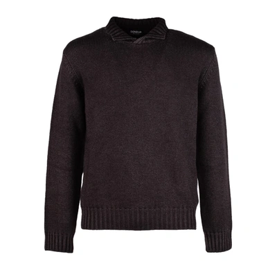 Dondup Wool Crater Neck Jumper In Black